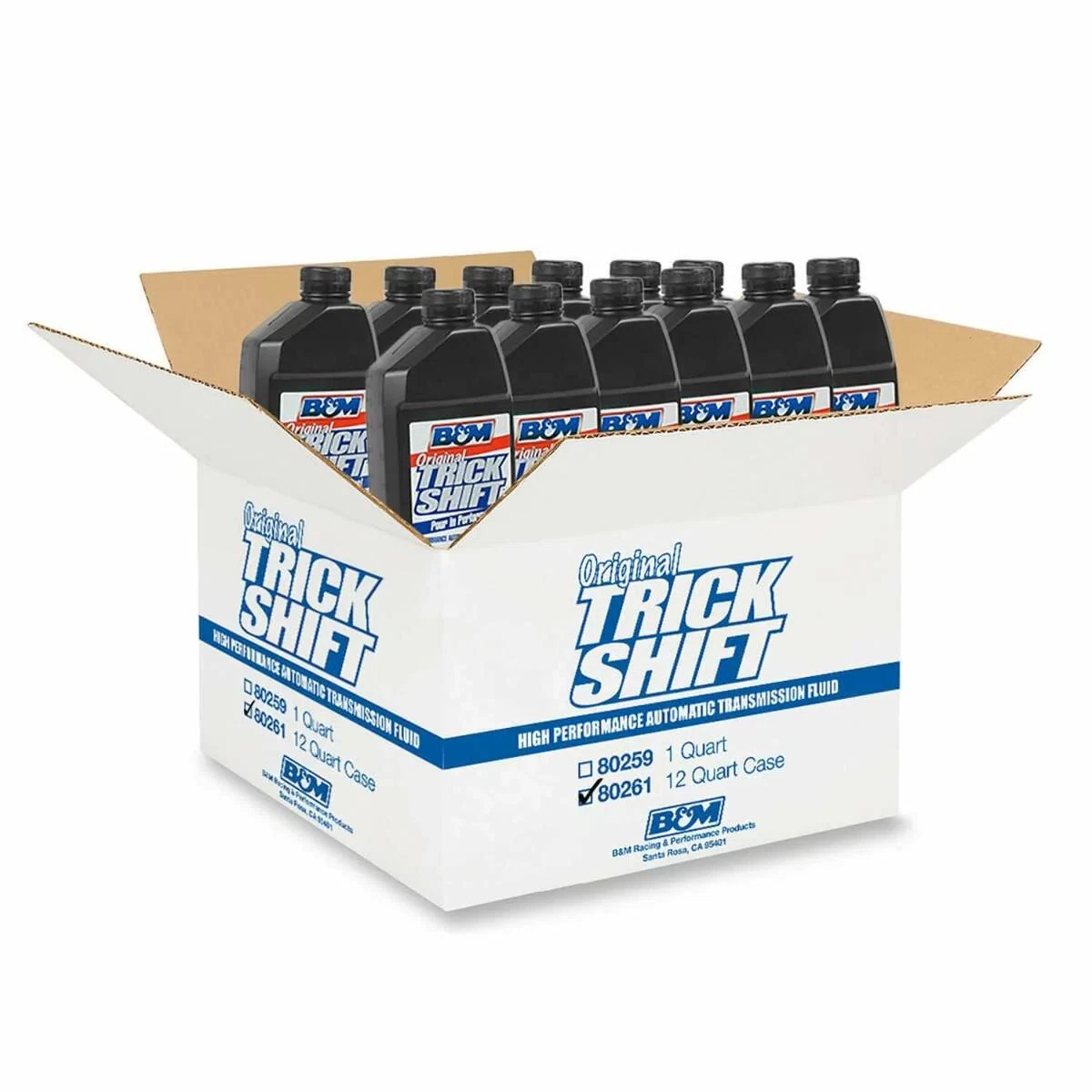 B&M Trick Shift Automatic Transmission Fluid - Case of 12 Quart Bottles - 80261
